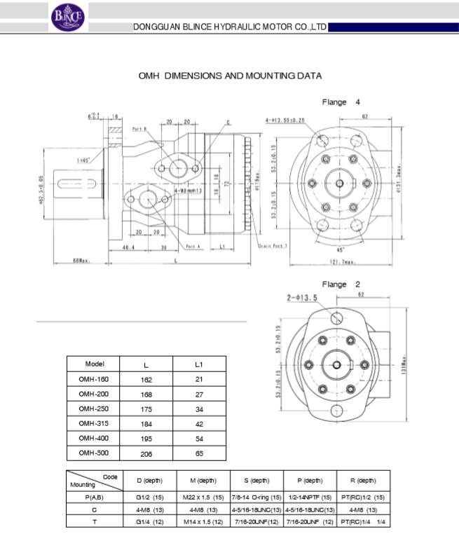 Hochleistungshydraulikmotor des Hydraulikmotor-OMH BMH 315cc 5000cc Torqmotor für Mischer-LKW